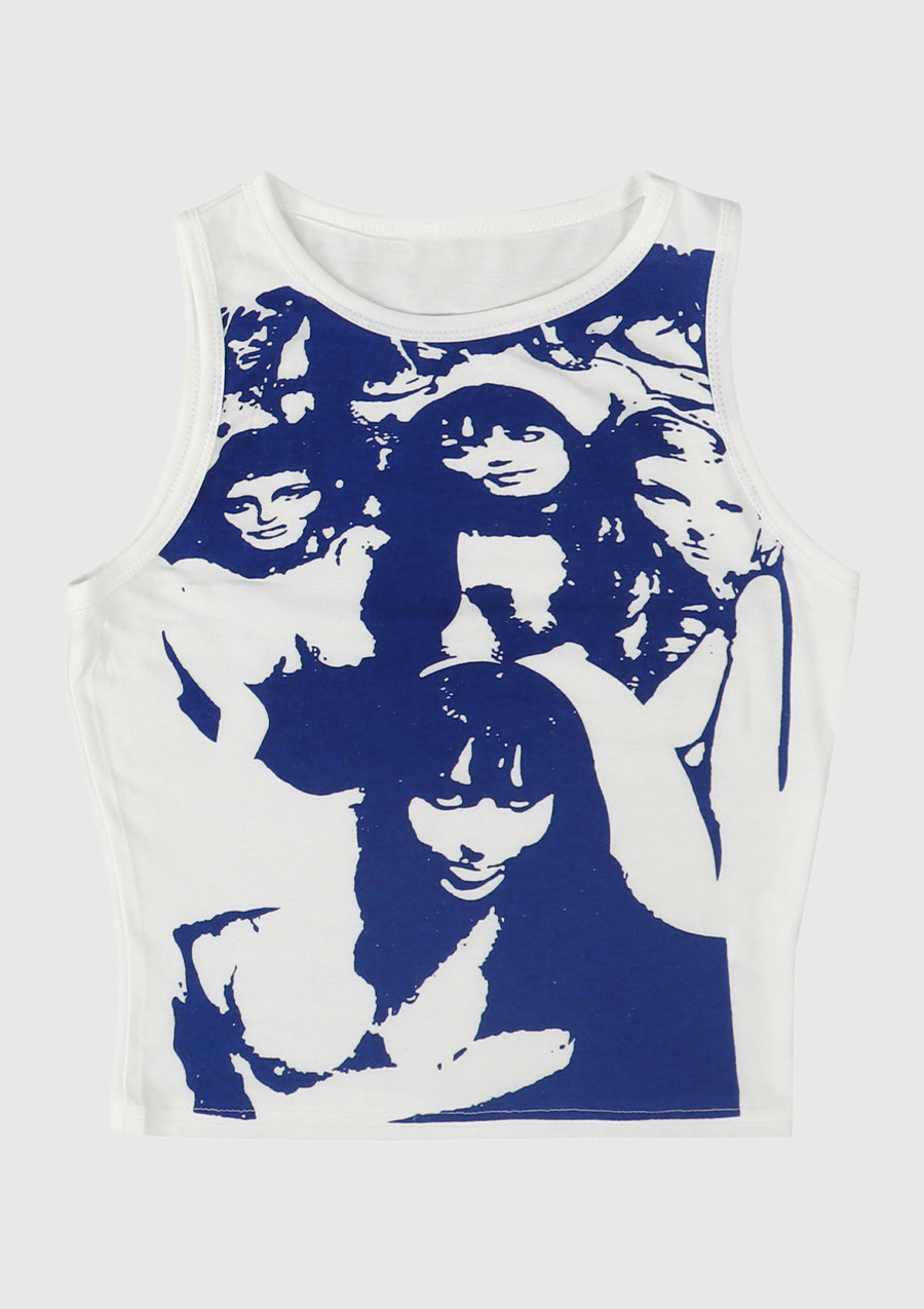 Sexy Gothic Ink Avatar Graphic Tank Top