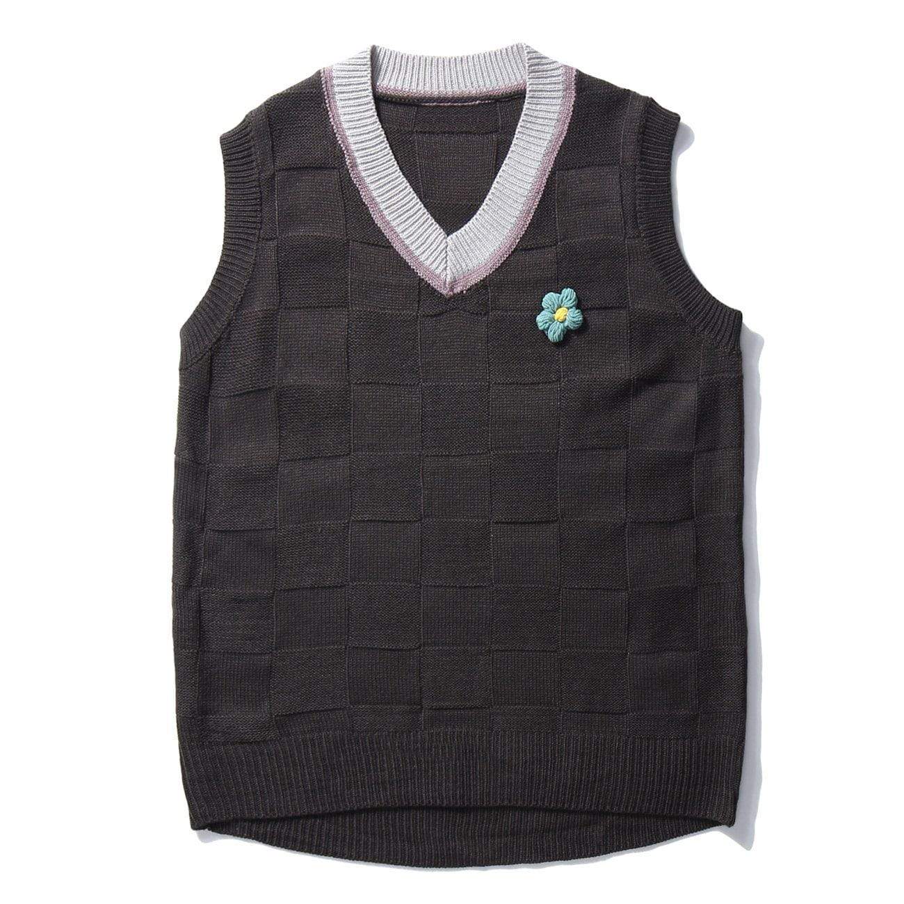 "Plush Flower" Knitted Vest