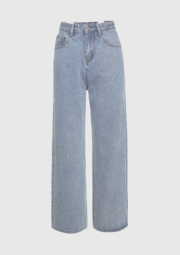 High Waisted Hollow Out Jean Pants